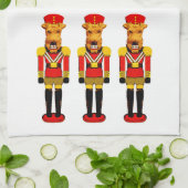 Notenkraker kersthonden theedoek (Gevouwen)