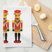 Notenkraker kersthonden theedoek (Quarter Fold)