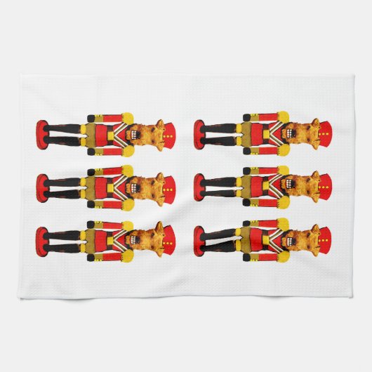 Notenkraker kersthonden theedoek (Horizontaal)