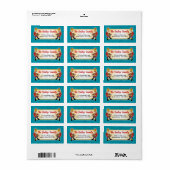 Notenkraker Kerstkaart Adreslabels Etiket (Full Sheet)