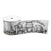 Notenkraker Kerstlint Satijnen Lint (Spoel)