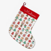 Notenkraker kerstman kerstkoekjes grote kerstsok (Voorkant (Hangend))
