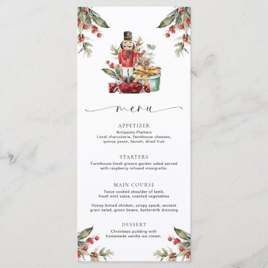 Notenkraker Kerstmenu Menu (Voorkant)