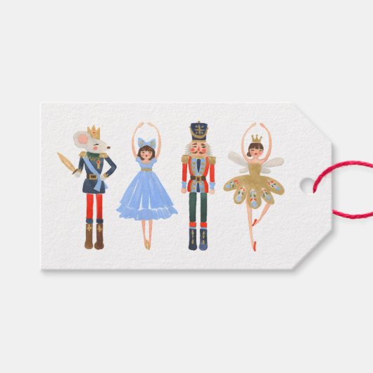 Notenkraker Kerstmis 1WH1 Cadeaulabel (Voorkant (Horizontaal))