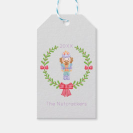 Notenkraker Kerstmis Cadeaulabel