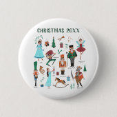 Notenkraker Kerstmis Custom Year Ballet Ronde Button 5,7 Cm (Voorkant)
