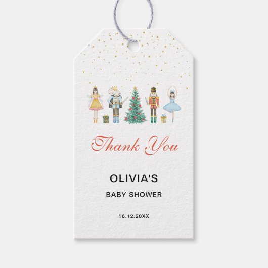 Notenkraker Kerstmis Dank u Cadeaulabel (Voorkant)