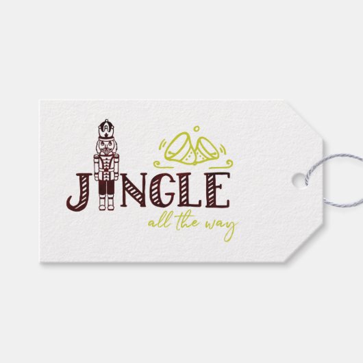 Notenkraker Kerstmis Gepersonaliseerd Cadeaulabel (Voorkant (Horizontaal))