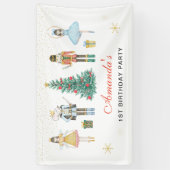 Notenkraker Kerstmis Verjaardagsbanner Spandoek (Verticaal)