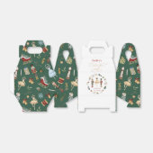 Notenkraker Kerstmis verjaardagsfeestje groen goud Bedankdoosjes (Uitgevouwen)