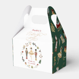 Notenkraker Kerstmis verjaardagsfeestje groen goud Bedankdoosjes