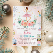 Notenkraker Kerstmis Verjaardagsfeestuitnodiging Kaart