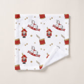 Notenkraker kerstpatroon bad handdoek (Wasdoekje)