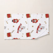 Notenkraker kerstpatroon bad handdoek (Handdoek)