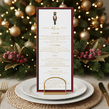 Notenkraker Kerstvakantie Diner Rood Zwart Menu
