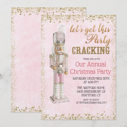 Notenkraker Kerstvakantie uitnodiging (Voorkant / Achterkant)