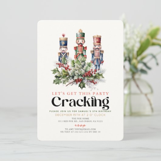 Notenkraker kraken Kerstmis Verjaardag Kaart (Staand voorkant)