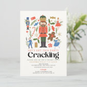 Notenkraker kraken kerstvakantie feest kaart (Staand voorkant)
