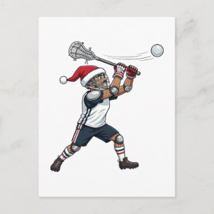 Notenkraker Lacrosse Speler Vakantie Sport Kerstmi Feestdagenkaart