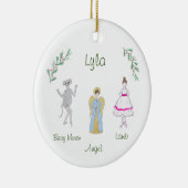  notenkraker lam/Baby muis/engel Keramisch Ornament (Rechts)