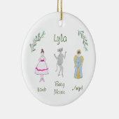  notenkraker lam/Baby muis/engel Keramisch Ornament (Rechts)