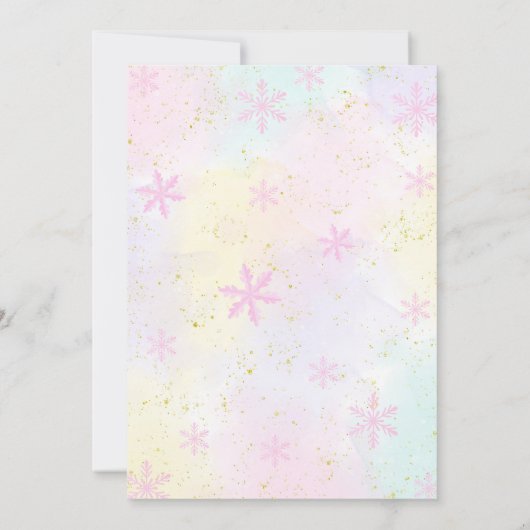 Notenkraker Land Van Snoepjes Fee Roze Uitnodiging (Achterkant)