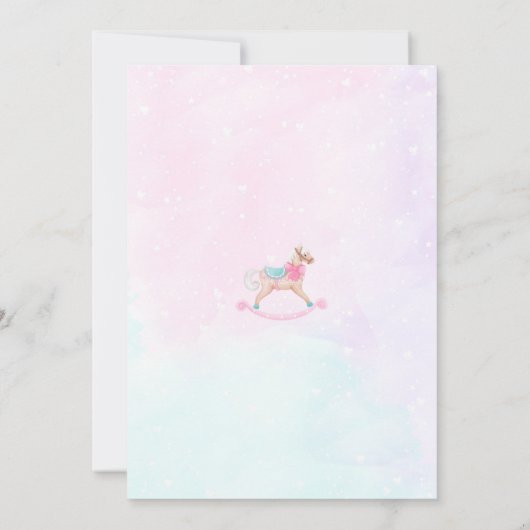 Notenkraker Land Van Snoepjes Fee Roze Uitnodiging (Achterkant)