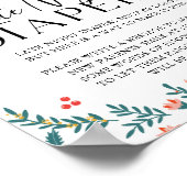 Notenkraker Late Night Luier Kerst Baby shower Poster (Hoek)