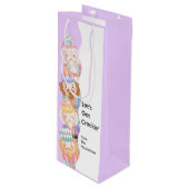 Notenkraker Let's Get Crackin' Christmas Wijn Cadeautas (Voorkant Gekanteld)