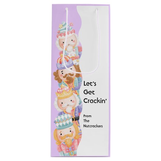 Notenkraker Let's Get Crackin' Christmas Wijn Cadeautas (Voorkant)