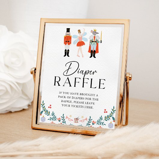 Notenkraker Luier Raffle Christmas Baby shower Poster