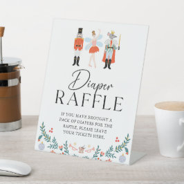 Notenkraker Luier Raffle Christmas Baby shower Reclamebord Met Voetstuk