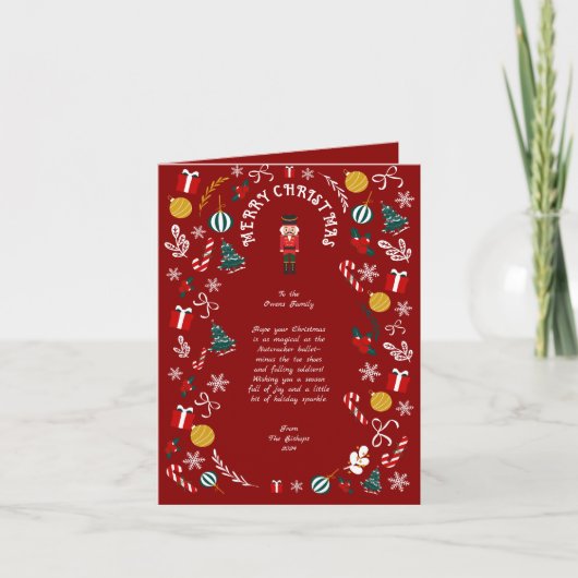 Notenkraker Magie Foto Feestdagen Kaart (Voorkant)