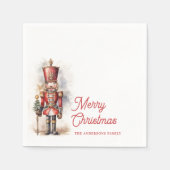 Notenkraker Merry Christmas gepersonaliseerde naam Servet (Voorkant)