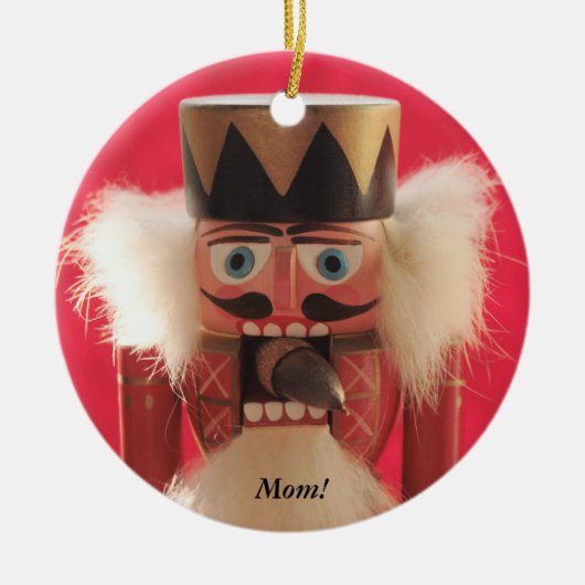 Notenkraker met eikel rond ornament (Voorkant)