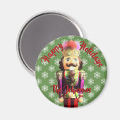 Notenkraker met Sneeuwvlokken Aangepaste Naam Magneet (Voorkant / Achterkant)