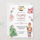 Notenkraker moderne schets kerstfeest kaart (Voorkant)