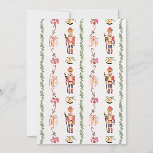 Notenkraker moderne schets kerstfeest kaart (Achterkant)