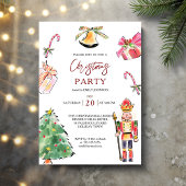 Notenkraker moderne schets kerstfeest kaart