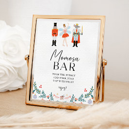 Notenkraker Momosa Bar Kerst Baby shower Poster