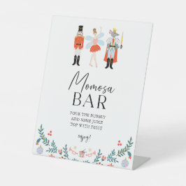 Notenkraker Momosa Bar Kerst Baby shower Reclamebord Met Voetstuk