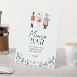 Notenkraker Momosa Bar Kerst Baby shower Reclamebord Met Voetstuk