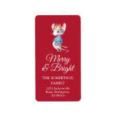Notenkraker Muis Kerst Retouradres Sticker (Voorkant)