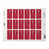 Notenkraker Muis Kerst Retouradres Sticker (Full Sheet)