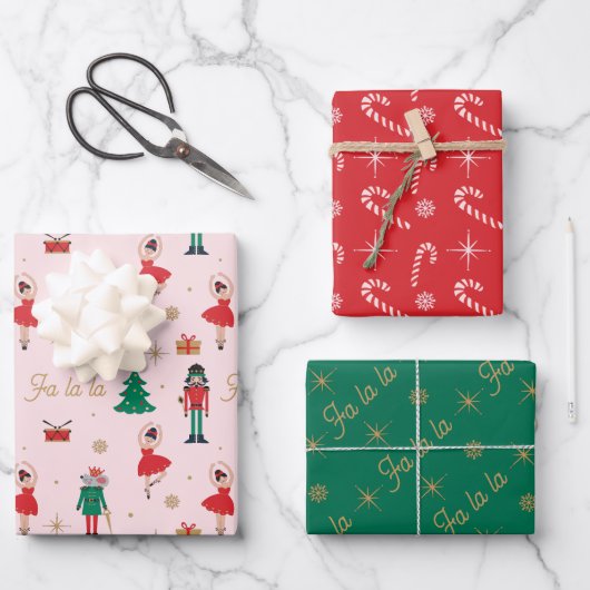Notenkraker Muis Koning Ballet Kerstmis Wrapping P Inpakpapier Vel (Voorkant)