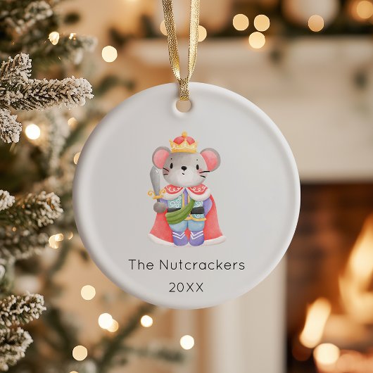 Notenkraker Muis Koning Kerstfoto Keramisch Ornament