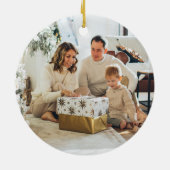 Notenkraker Muis Koning Kerstfoto Keramisch Ornament (Achterkant)