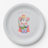 Notenkraker Muis Koning Kerstmis Papieren Bordje (Voorkant)