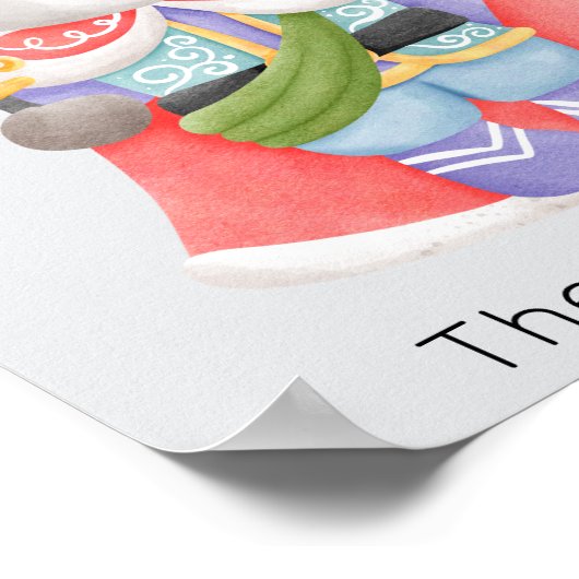 Notenkraker Muis Koning Pastel Kerstmis Poster (Hoek)