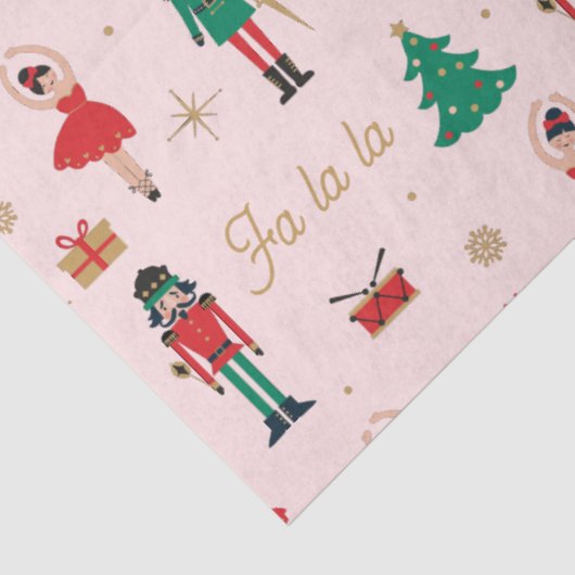 Notenkraker Muis Koning Roze Ballet Kerstmis Tissuepapier (Detail)